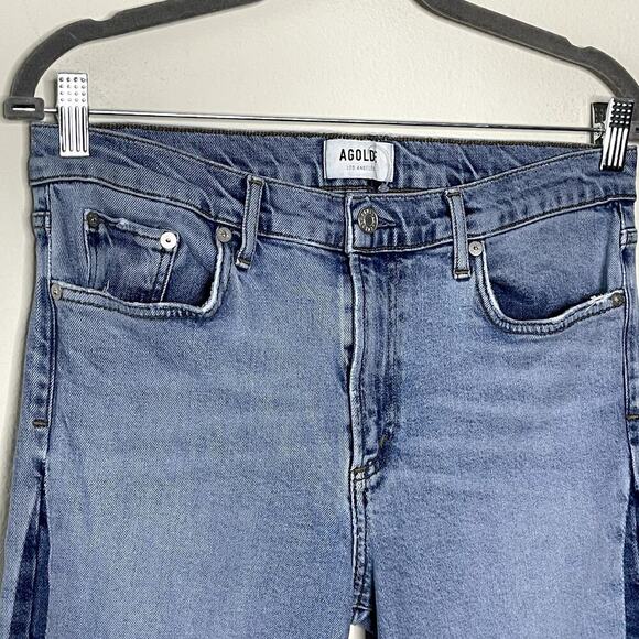 AGOLDE SWERVE TONI MID RISE LIGHT BLUE WOMENS‎ JEAN SIZE 31 - Picture 4 of 10
